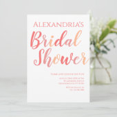 Invitation Fête des mariées Boho Typography Party (Debout devant)