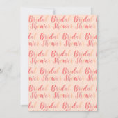 Invitation Fête des mariées Boho Typography Party (Dos)