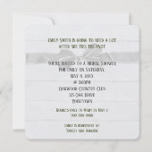 Invitation Fête des mariées Bois blanc (Dos)