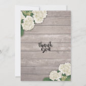 Invitation Fête des mariées Bois rustique Lumières Hydrangea (Dos)