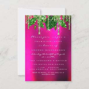 Invitation Fête des mariées Bois vert rose Lavoirs