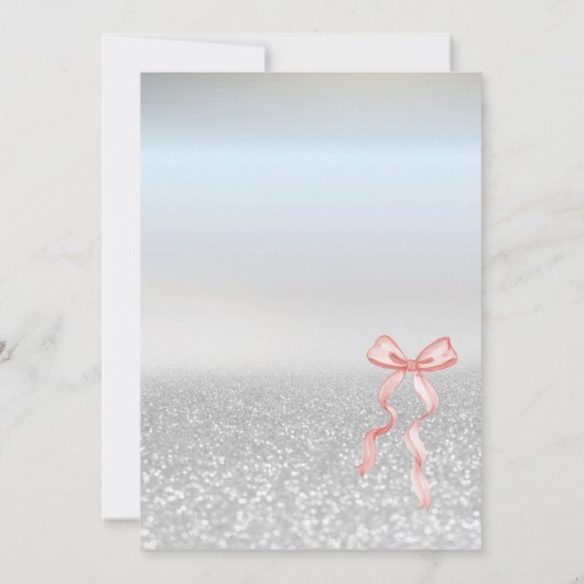 Invitation Fête des mariées Bokeh Parties scintillant en arge (Dos)