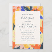 Invitation Fête des mariées botanique Abstraite Retro Artsy (Devant)