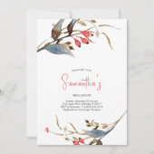 Invitation Fête des mariées Botanique Aquarelle fête de Noël (Devant)