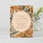 Invitation Fête des mariées botanique automnale (Debout devant)