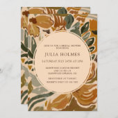 Invitation Fête des mariées botanique automnale (Devant / Derrière)