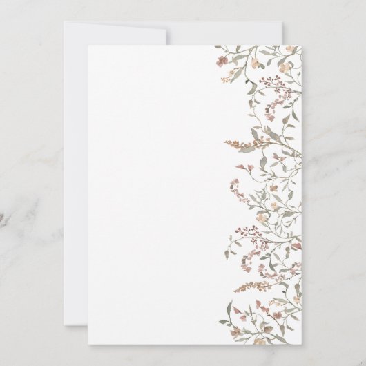 Invitation Fête des mariées botanique Boho (Dos)