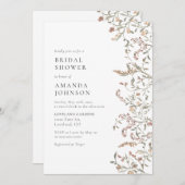 Invitation Fête des mariées botanique Boho (Devant / Derrière)