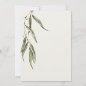 Invitation Fête des mariées botanique chic simple d'Eucalyptu (Dos)
