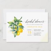 Invitation Fête des mariées botanique de citron (Devant)