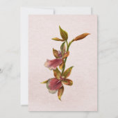 Invitation Fête des mariées botanique de l'orchidée de Breeze (Dos)