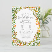 Invitation Fête des mariées botanique - début de l'automne (Debout devant)