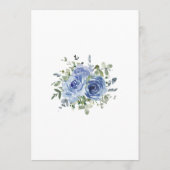 Invitation Fête des mariées botanique Dusty Blue Eucalyptus (Dos)