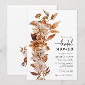 Invitation Fête des mariées botanique élégante (Devant / Derrière)