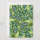 Invitation Fête des mariées botanique Feuille de la Jungle tr (Dos)