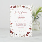 Invitation Fête des mariées botanique florale de la chute de  (Debout devant)