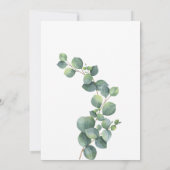 Invitation Fête des mariées botanique moderne Eucalyptus Boho (Dos)