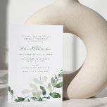 Invitation Fête des mariées botanique moderne Eucalyptus Boho<br><div class="desc">Cette belle invitation à la douche nuptiale présente un design botanique moderne et verdoyant d'eucalyptus.</div>