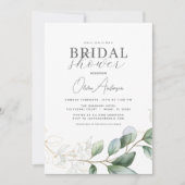 Invitation Fête des mariées botanique moderne Eucalyptus Boho (Devant)