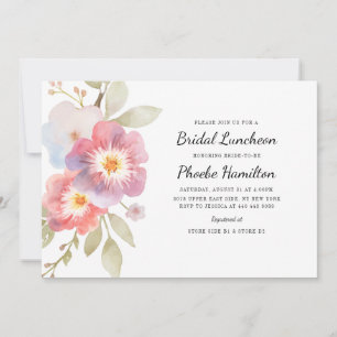 Invitation Fête des mariées botanique moderne Floral Rustique