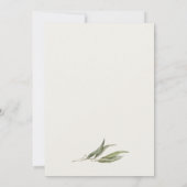 Invitation Fête des mariées botanique simple d'Eucalyptus (Dos)