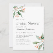 Invitation Fête des mariées botanique simple et élégante (Devant)