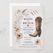 Invitation Fête des mariées Bottes et Brunch (Devant / Derrière)