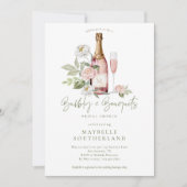 Invitation Fête des mariées Bouquet Bubly Prosecco Watercolor (Devant)