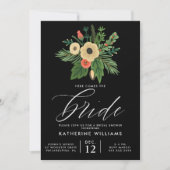 Invitation FÊTE DES MARIÉES | Bouquet de Noël d'hiver (Devant)