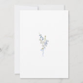 Invitation Fête des mariées Bouquet Fleur sauvage bleu (Dos)