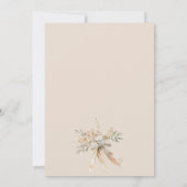 Invitation Fête des mariées Bouquet Mariage floral Rose (Dos)