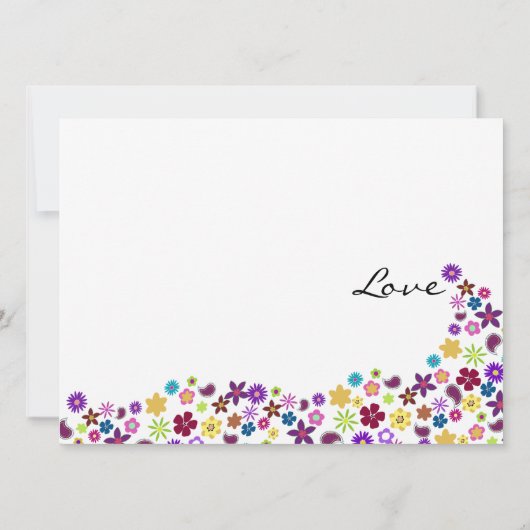 Invitation Fête des mariées Bouquet Tea Party (Dos)