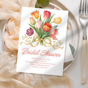 Invitation Fête des mariées Bouquet Tulip