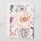 Invitation Fête des mariées Bouquet vintage (Dos)