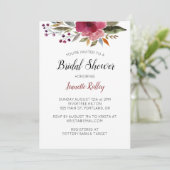 Invitation Fête des mariées Bourgogne d'aquarelle (Debout devant)