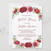 Invitation Fête des mariées Bourgogne d'aquarelle (Devant)