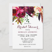 Invitation Fête des mariées Bourgogne des fleurs de saumons (Devant)