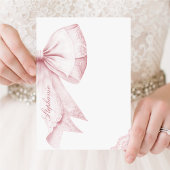 Invitation Fête des mariées Bow rose