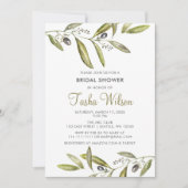 Invitation Fête des mariées Branches d'olive (Devant)