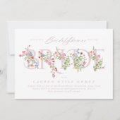 Invitation Fête des mariées BRIDE à ressort rose (Devant)