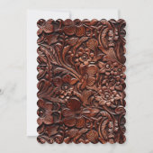 Invitation Fête des mariées Brown de fleurs occidentales (Dos)