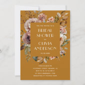 Invitation Fête des mariées Brown de moutarde | Elegant Boho  (Devant)