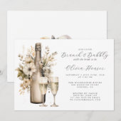 Invitation Fête des mariées Brunch & Bubbly (Devant / Derrière)