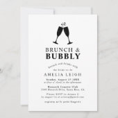 Invitation Fête des mariées Brunch & Bubbly Boissons (Devant)