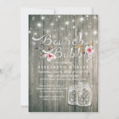 Invitation Fête des mariées Brunch Bubbly Rustic Wood Mason J (Devant)