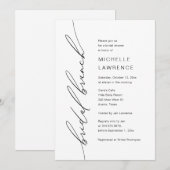 Invitation Fête des mariées Brunch Fête (Devant / Derrière)