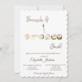 Invitation Fête des mariées Brunch & Sushi (Devant)