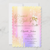 Invitation Fête des mariées Bubbly Ombre (Devant)