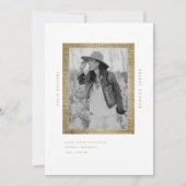Invitation Fête des mariées Burlap photo B/W moderne (Devant)