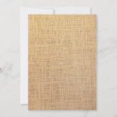 Invitation Fête des mariées Burlap stylé Flying Butterflies (Dos)